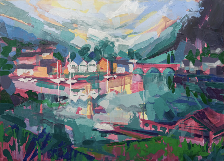 Day in Norway 绘画, 19.7x27.6 in