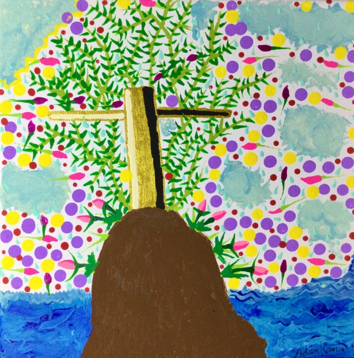 Love Springs Hope 绘画, 10x10 in