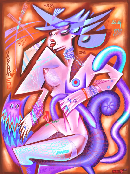 Violet hat 印花与版画, 34.3x22.4 in
