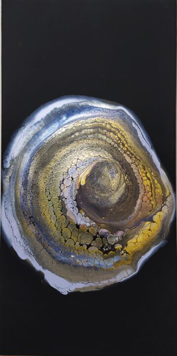 Painting titled "Black pearl 2" by Elena Shturbabina, Original Artwork, Acrylic