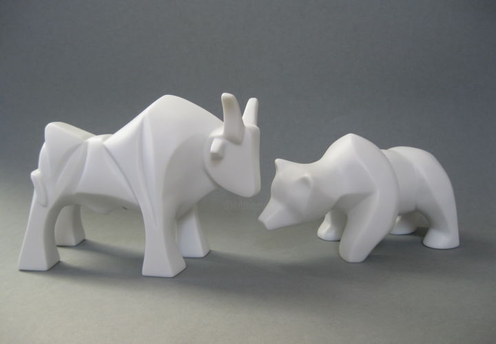Bulle und Bär 雕塑
