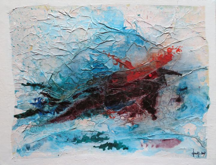 Peinture intitulée "Exquise douleur - a…" par Clau Redier-Clément, Œuvre d'art originale, Encre Monté sur Châssis en bois