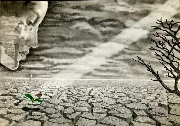 Le cri de la nature 图画, 11.8x16.7 in