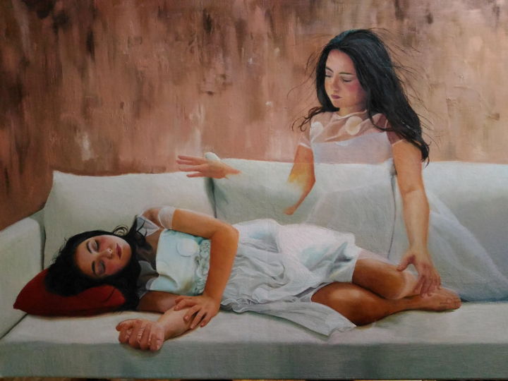 percezioni extrasensoriali 绘画, 19.7x27.6 in