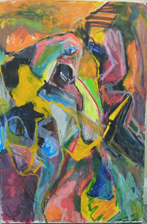 A dream I had on Tuesday 绘画, 23.6x15.8 in