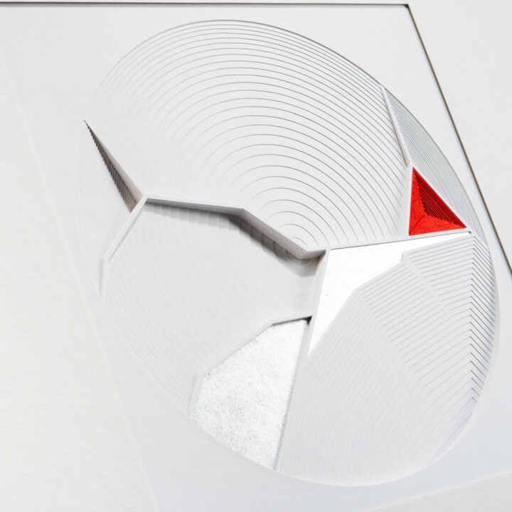 Sculpture titled "PS-1C" by Cosmin Adam, Original Artwork, Paper Mounted on Aluminium