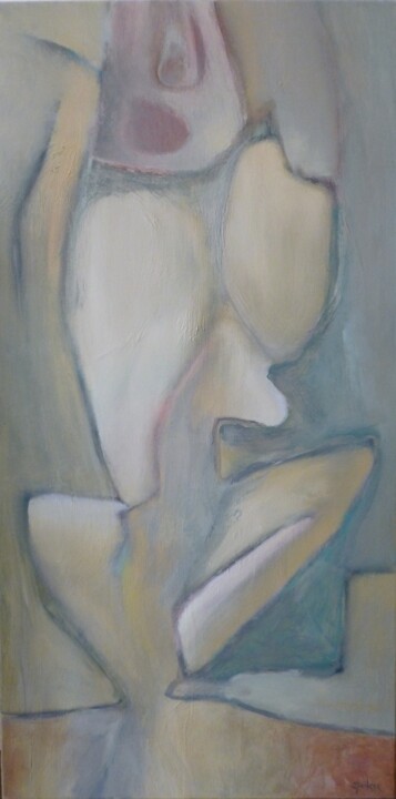 Painting titled "Pan" by Scott Spencer, Original Artwork, Oil Mounted on Wood Stretcher frame