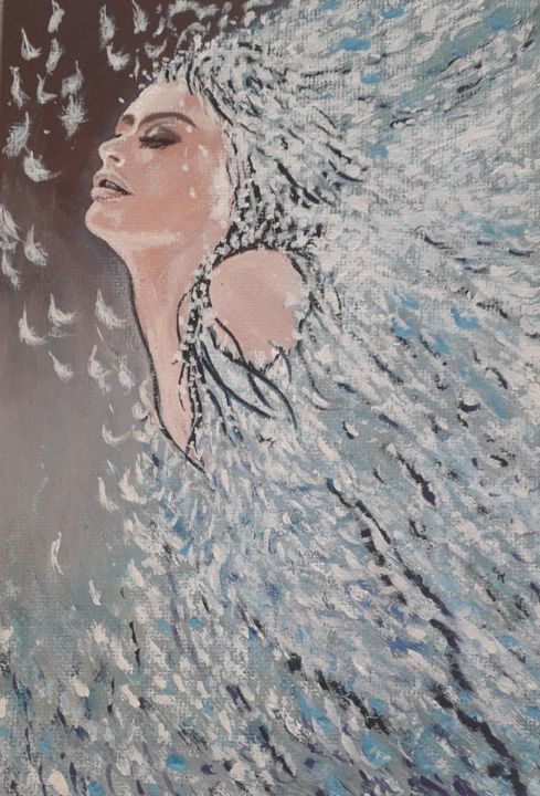 Painting titled "Lightness" by Snezana Drincic, Original Artwork, Acrylic