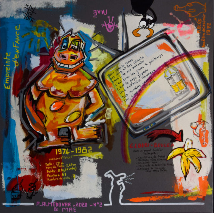 Empreinte d'enfance 绘画, 31.5x31.5 in