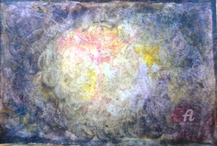 Dancing with the Full Moon Goddess 绘画, 3.9x5.9 in
