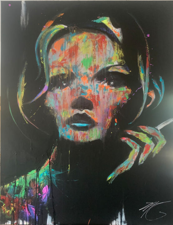 Peinture intitulée "« MARLÈNE «" par Laurent Zagarri, Œuvre d'art originale, Acrylique