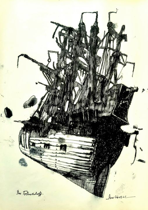 Das Totenschiff (4) 图画, 14.1x10.4 in