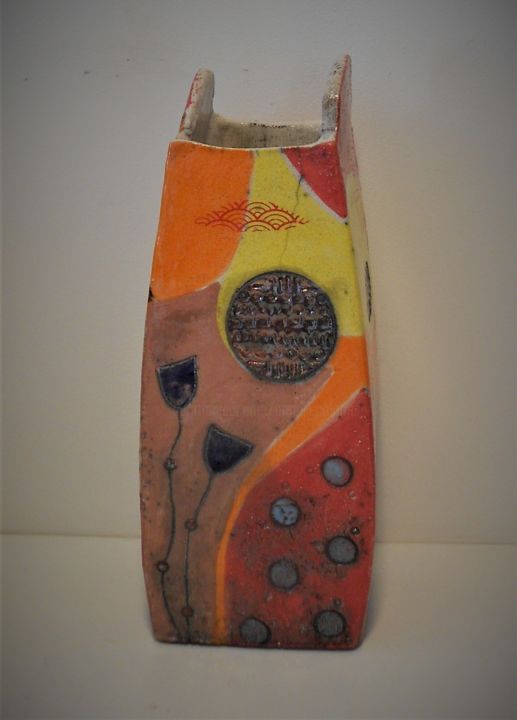 Vase abstrait couleur 设计, 11.8x5.9 in