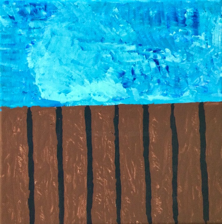 Guardian Angel 绘画, 8x8 in