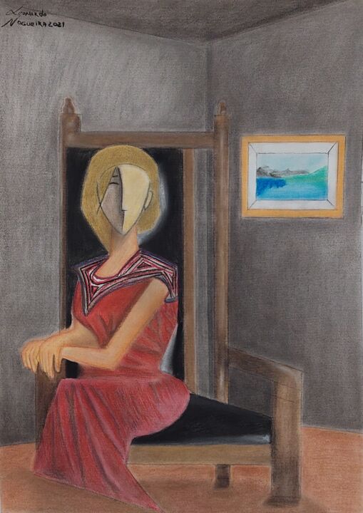 Mulher Mascarada 图画, 23.4x16.5 in