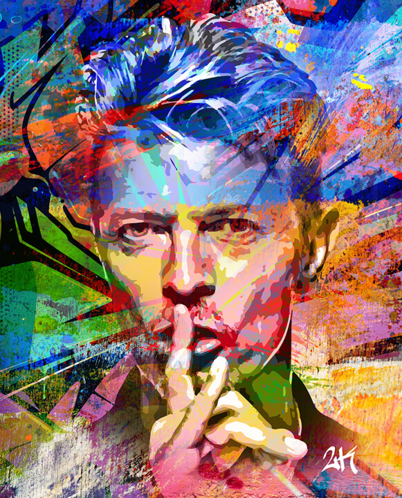 David Bowie, Painting by 2kyff | ArtMajeur