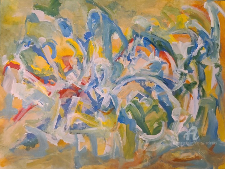 Painting titled "Untitled XXVII" by Andrew Walaszek, Original Artwork, Acrylic Mounted on Cardboard