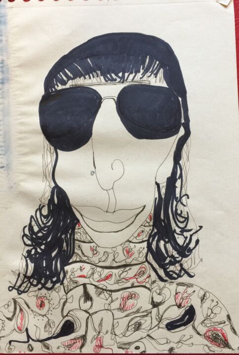 Drawing titled "Gitano del Sacromon…" by Coco Reyes, Original Artwork, Marker
