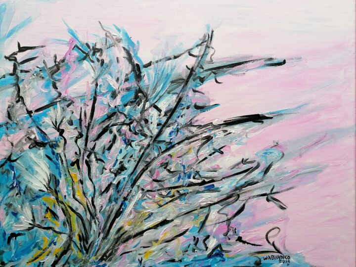 Peinture intitulée "Abstract Wake up" par Wabyanko, Œuvre d'art originale, Acrylique