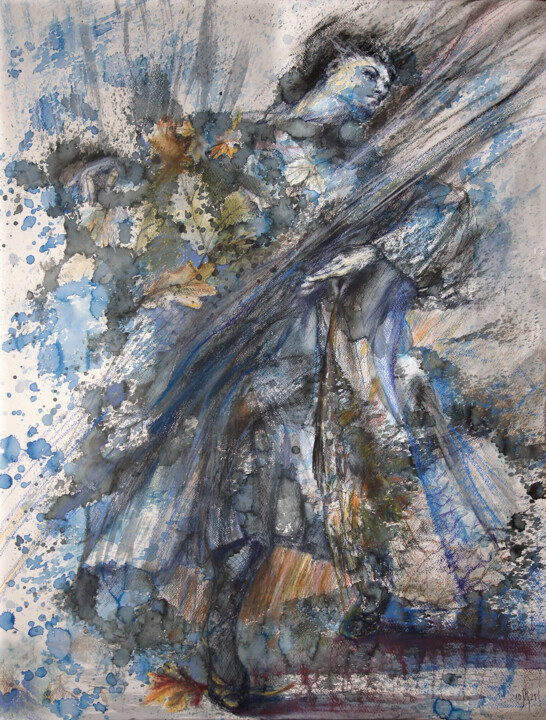 Waltz Boston - original genre artwork 绘画, 31.5x23.6 in