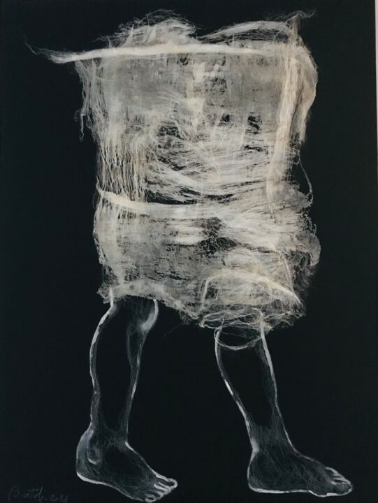 Drawing titled "L'égaré" by Hugo Bartoli, Original Artwork, Acrylic