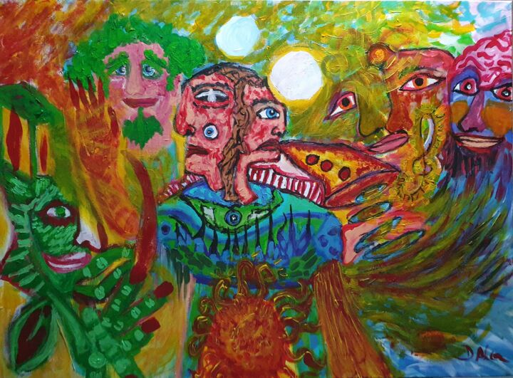 Canto de color viste un trozo de vida 绘画, 28.7x39.4 in