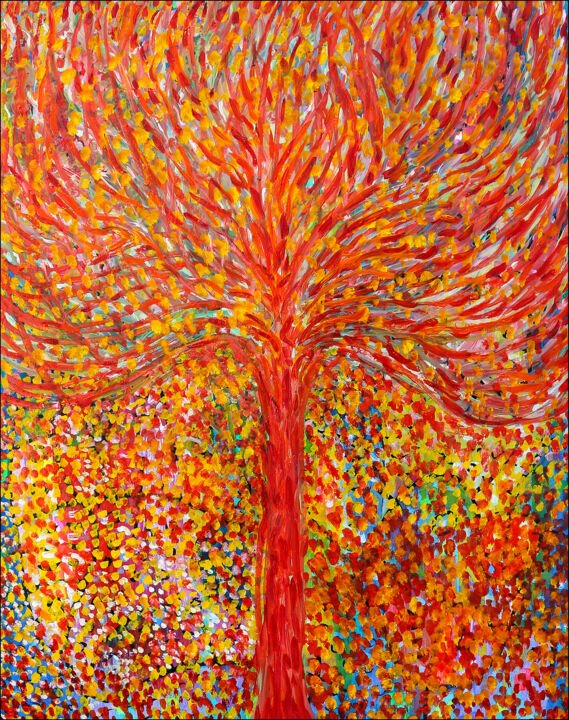 Earth and Heaven Painting, 25.6x19.7 in