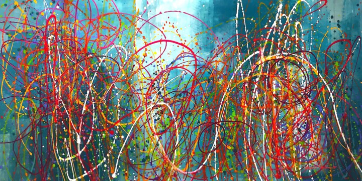 Painting titled "Bohemian's colors" by Dam Domido, Original Artwork, Acrylic