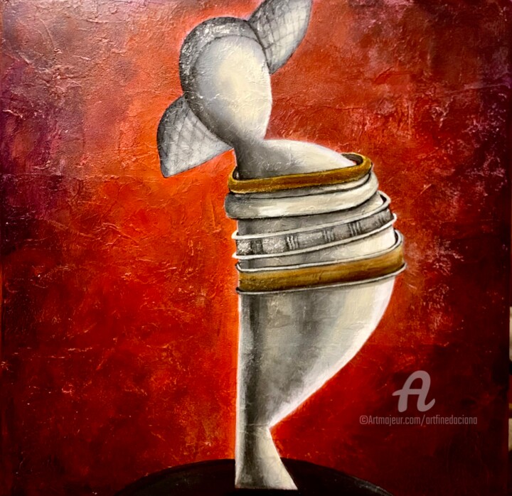 Malerei mit dem Titel "Being different" von Daciana, Original-Kunstwerk, Acryl Auf Keilrahmen aus Holz montiert