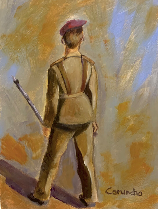 La espera del requeté 绘画, 12.6x9.5 in