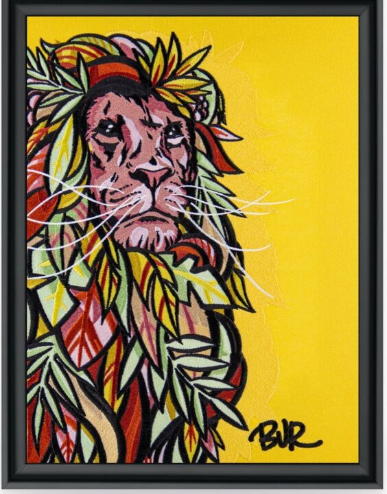 Mon Lion 绘画, 15.8x11.8 in