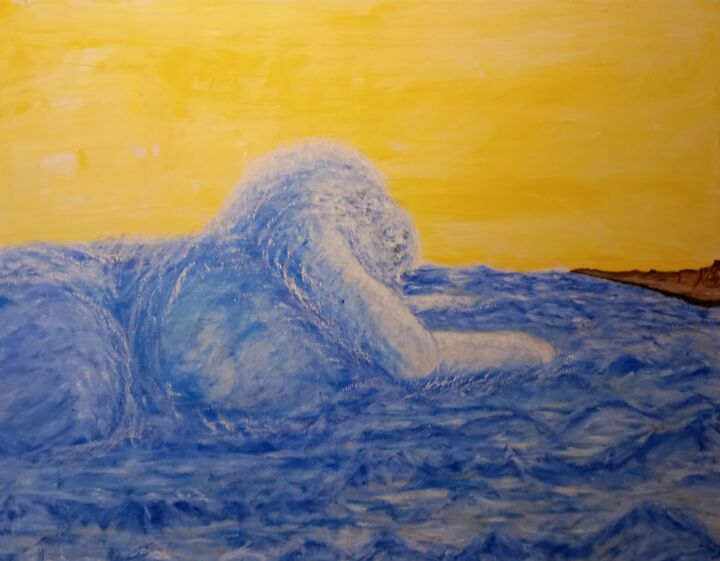 Véritable lion des mers 绘画, 28.7x36.2 in
