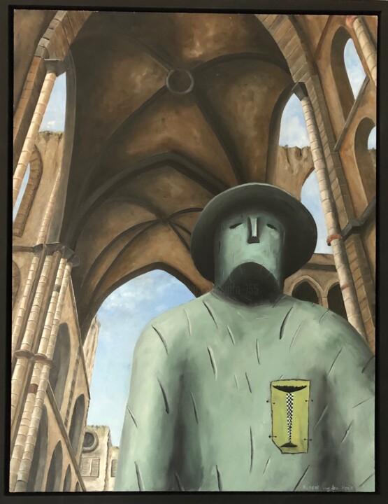 Escape to the abbey. 绘画, 31.5x24 in