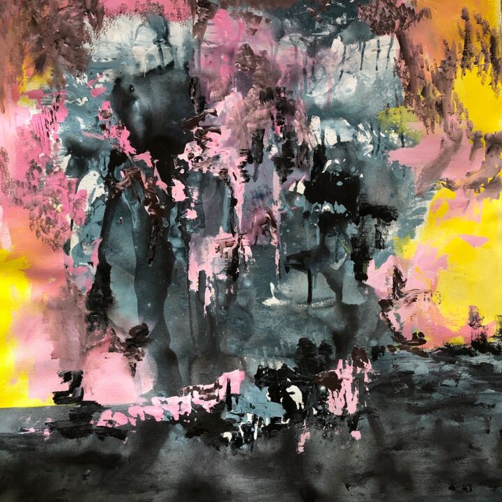 Painting titled "Heart of stone" by Atignas Art, Original Artwork, Acrylic