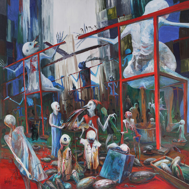 Malerei mit dem Titel "Philosophical revolt" von Pavel Lyakhov, Original-Kunstwerk, Öl