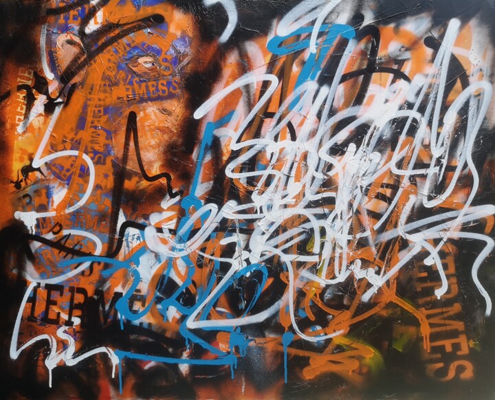 captain Hermes street 绘画, 28.7x36.2 in
