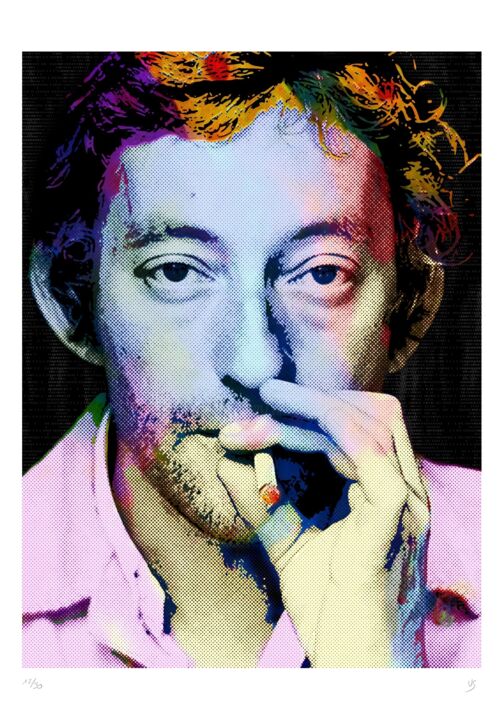 GAINSBOURG SERIGRAPHIE 印花与版画, 27.6x19.7 in