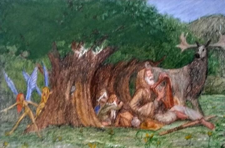 A Song of Ossian 图画, 6x8 in