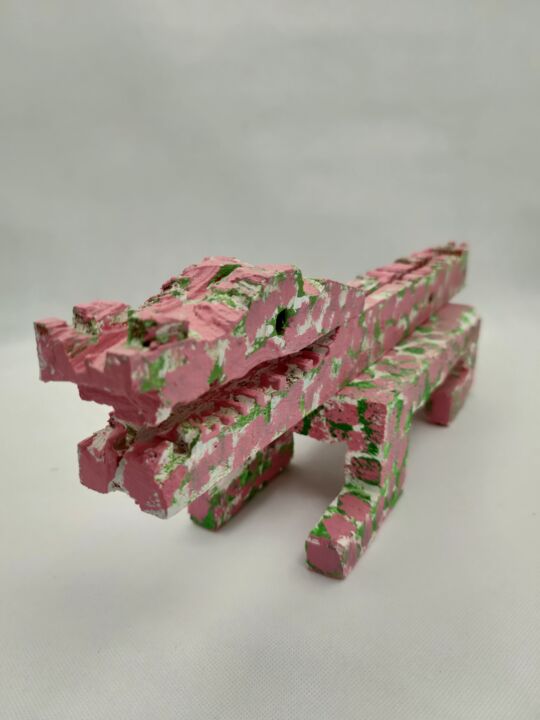 croco rose 雕塑, 20.5x5.5 in