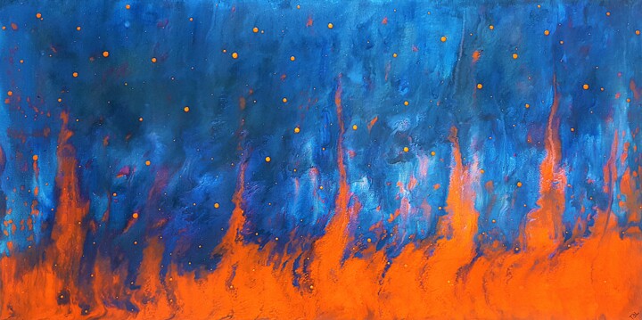 About hell 绘画, 19.7x39.4 in