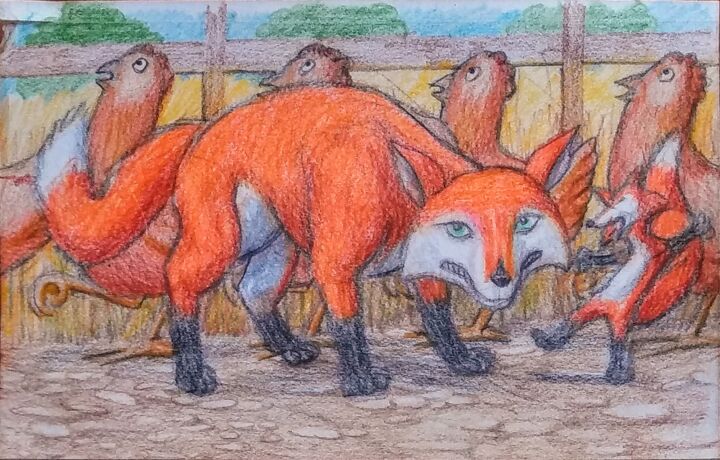 Protector of the Hen House 图画, 8x11 in