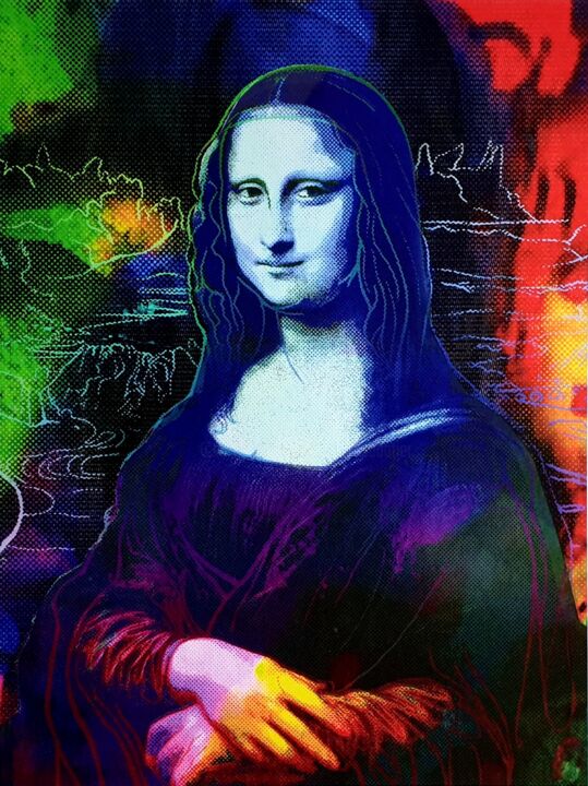 mona sérigraphie 印花与版画, 27.6x19.7 in