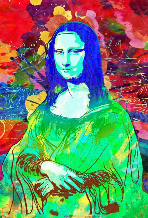 Mona Lisa 2 sérigraphie 印花与版画, 27.6x19.7 in