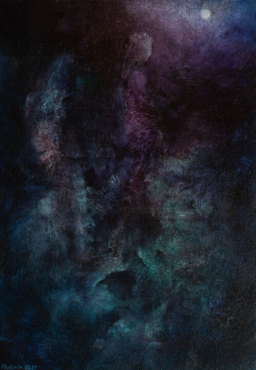 Wishing on the Moon 绘画, 11.8x8.3 in