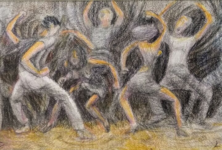 Dancers 4 图画, 9x12 in