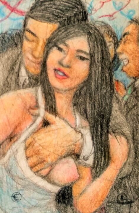 Lovers, New Year 图画, 8x6 in