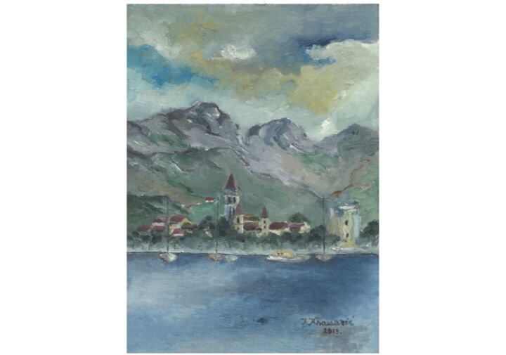 Painting titled "Cloudy day" by Dario Kramaric, Original Artwork, Acrylic