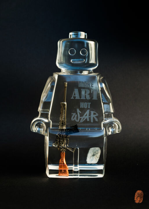 SERIGRAPHIE ROBOCLUSION MAKE ART NOT WAR 印花与版画, 27.6x19.7 in