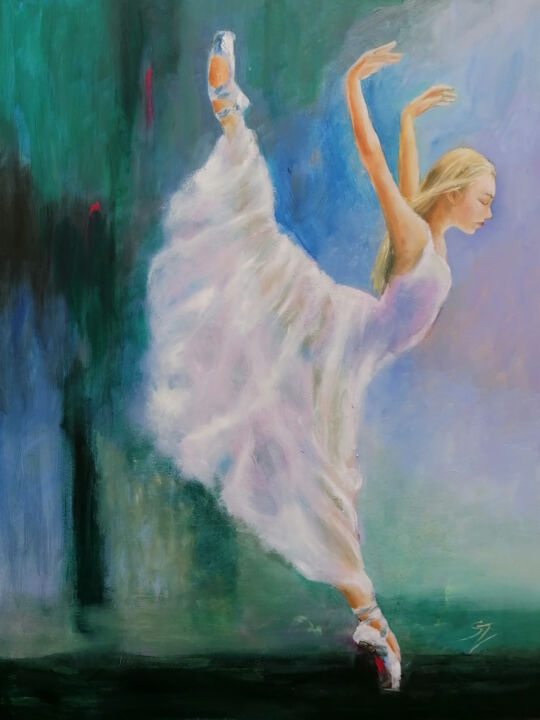 Ballet dancer 57 绘画, 23.6x17.7 in