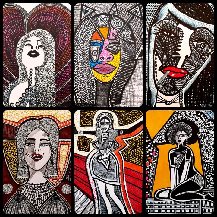 The truth about women. Original portraits. Mirit Ben-Nun 绘画, 13.8x13.8 in